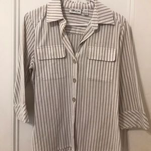 Striped button up